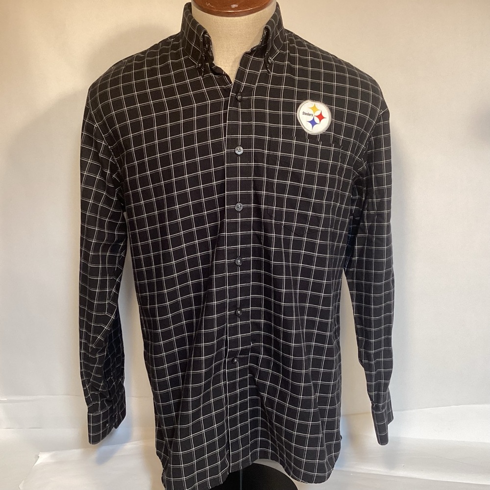 Cutter & Buck NFL Pittsburgh Steelers button down shirt mens size medium